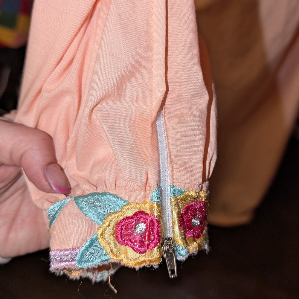 vintage embroidered butterfly MuMu Kaftan - Picture 5 of 12